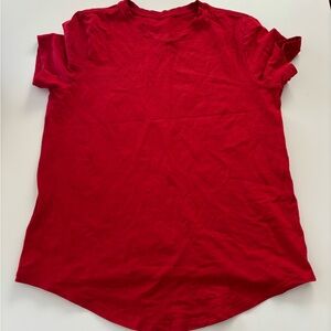 lululemon athletica Red Short Sleeve Tee